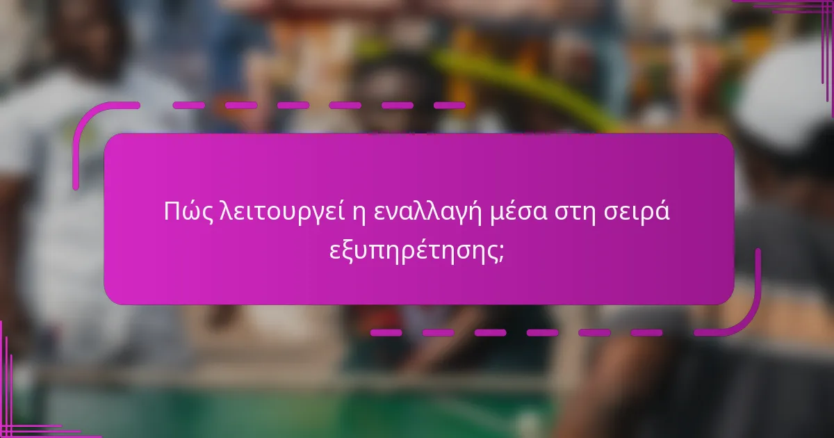 Πώς λειτουργεί η εναλλαγή μέσα στη σειρά εξυπηρέτησης;