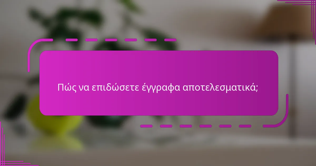 Πώς να επιδώσετε έγγραφα αποτελεσματικά;